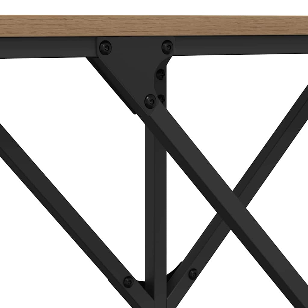 Masă de consolă stejar artizanal 140 x 29 x 75 cm Lemn compozit GartenMobel Dekor