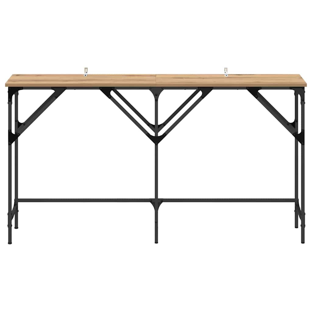 Masă de consolă stejar artizanal 140 x 29 x 75 cm Lemn compozit GartenMobel Dekor