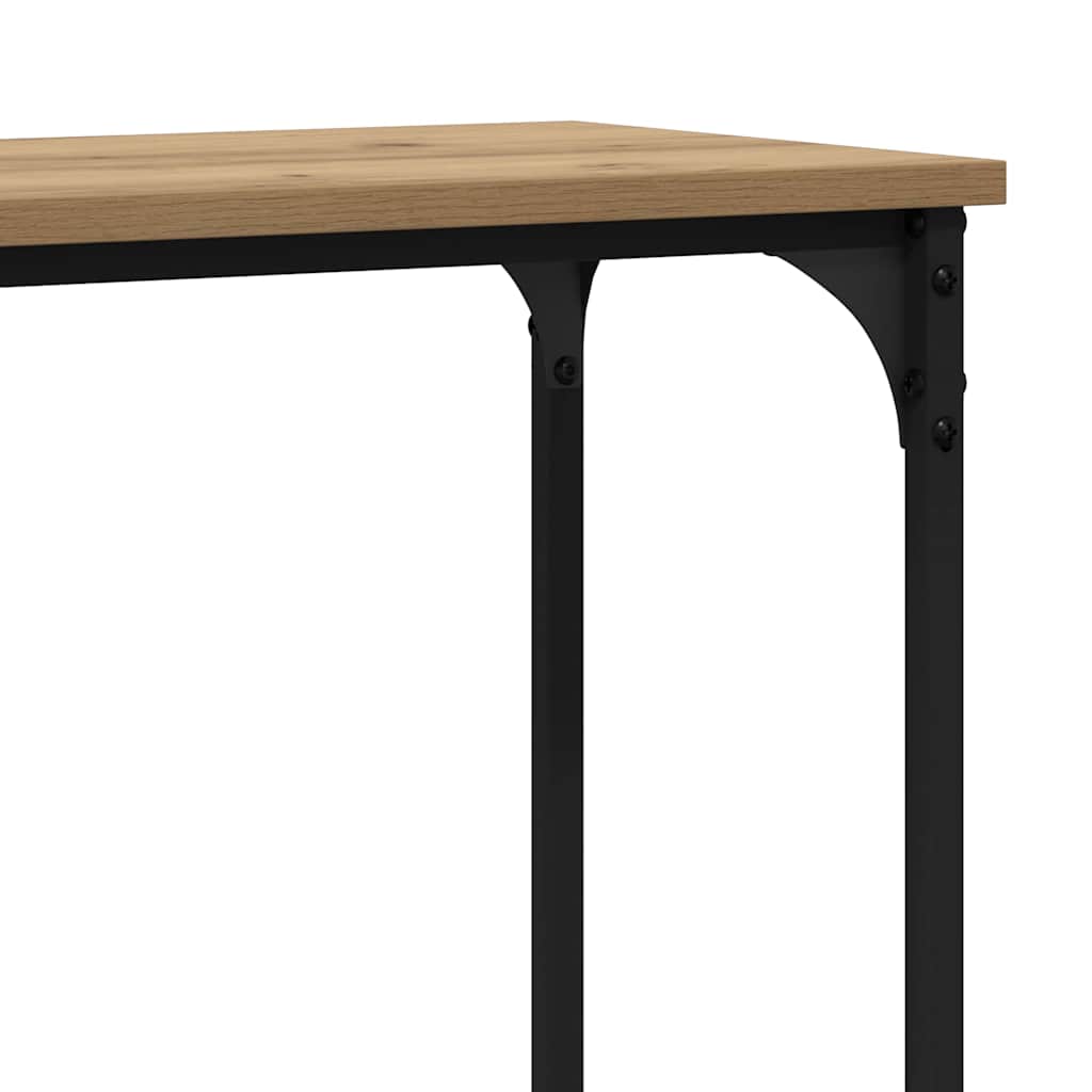 Masă de consolă stejar artizanal 160 x 29 x 80 cm Lemn compozit GartenMobel Dekor