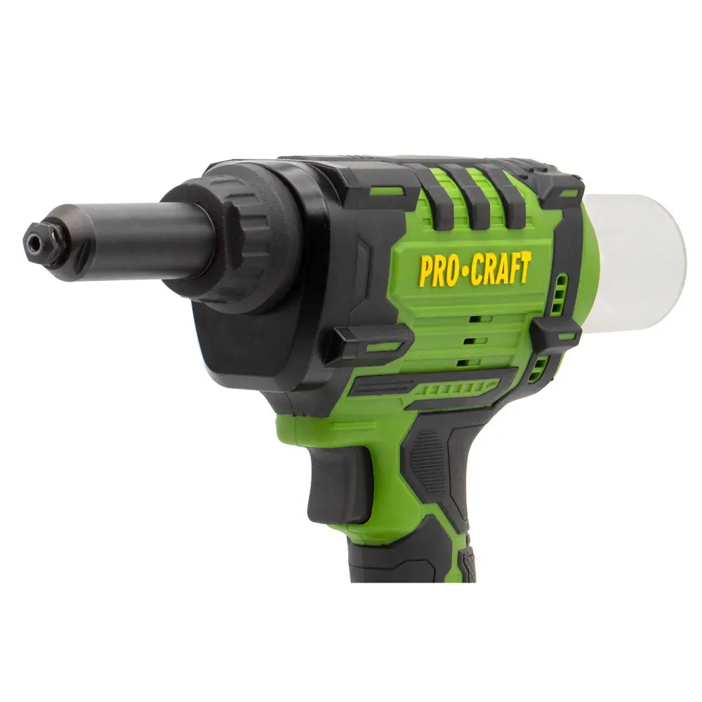 Masina de nituit nituri-pop cu 2 acumulatori 2 Ah si incarcator PROCRAFT PRG20 Innovative ReliableTools