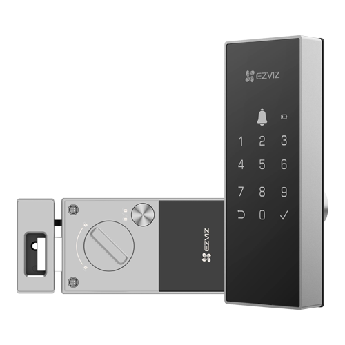 Yala inteligenta, Wi-Fi, sonerie incorporata, verificare status inchidere, alarma anti-furt, gri - EZVIZ CS-DL03(WP)-Grey SafetyGuard Surveillance