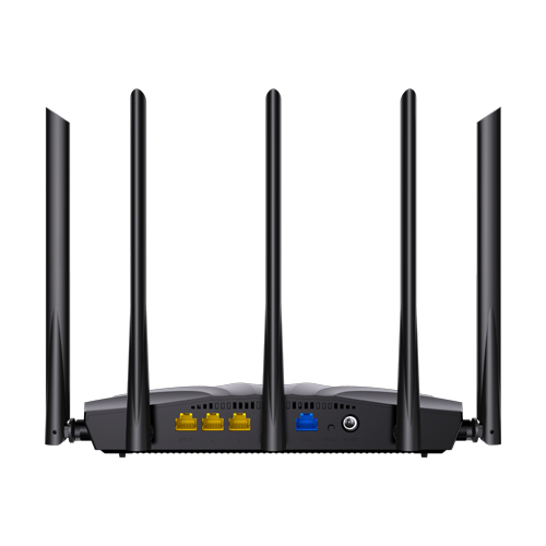 Router Wi-Fi 6, DualBand 2.4Ghz/5GHz, 300+1201Mbps, 5x6dBi, 4 porturi Gigabit - TENDA TND-RX2-PRO SafetyGuard Surveillance