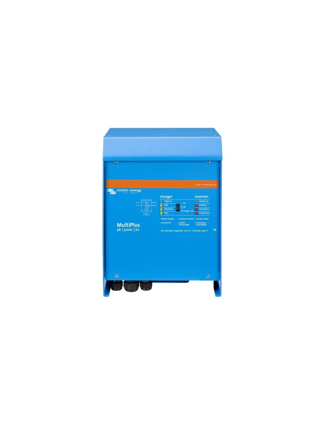Invertor ON-Grid monofazat Victron MultiPlus PMP485021010, 48-5000 VA, 4000 W, încărcator SafetyGuard Surveillance