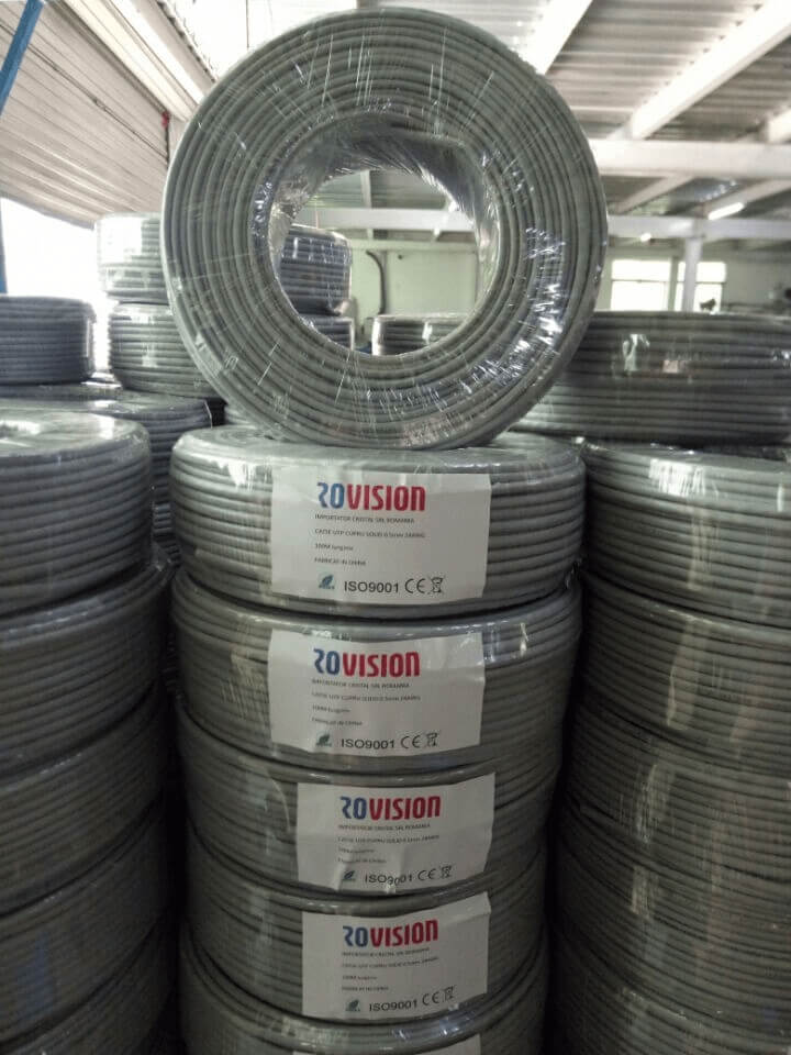 Cablu UTP CAT5E CUPRU 0.5mm 24AWG rola 100 metri ROVISION SafetyGuard Surveillance