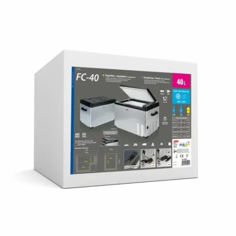 Lada frigorifica auto FC-40 cu compresor 40 litri 12/24V + 220V – portabila eficienta silentioasa Garage AutoRide