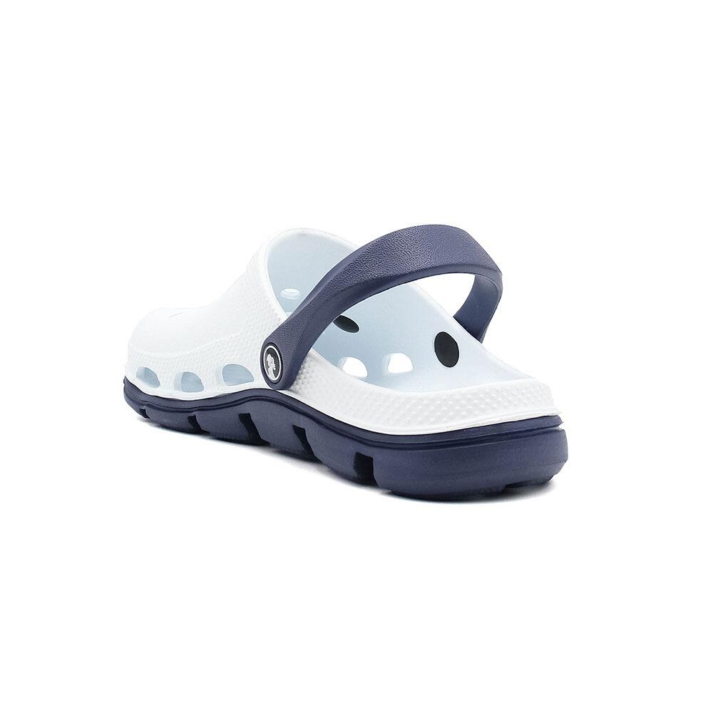 Papuci/saboti, clogs, pentru barbati, spuma EVA, alb si albastru inchis, marimea 45, Jose Amorales GartenVIP DiyLine
