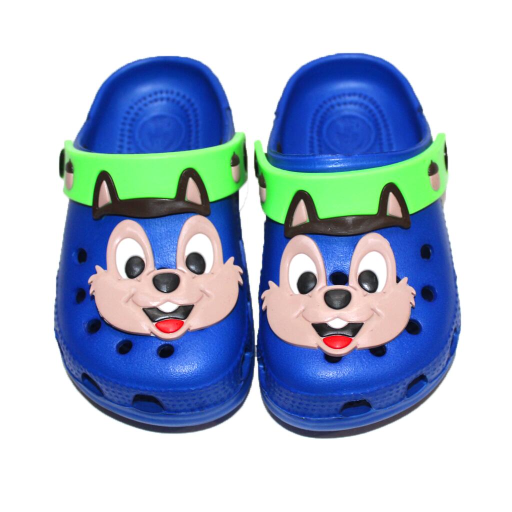 Papuci/saboti, clogs, pentru copii, spuma EVA, albastru si verde, marimea 22, Jose Amorales GartenVIP DiyLine