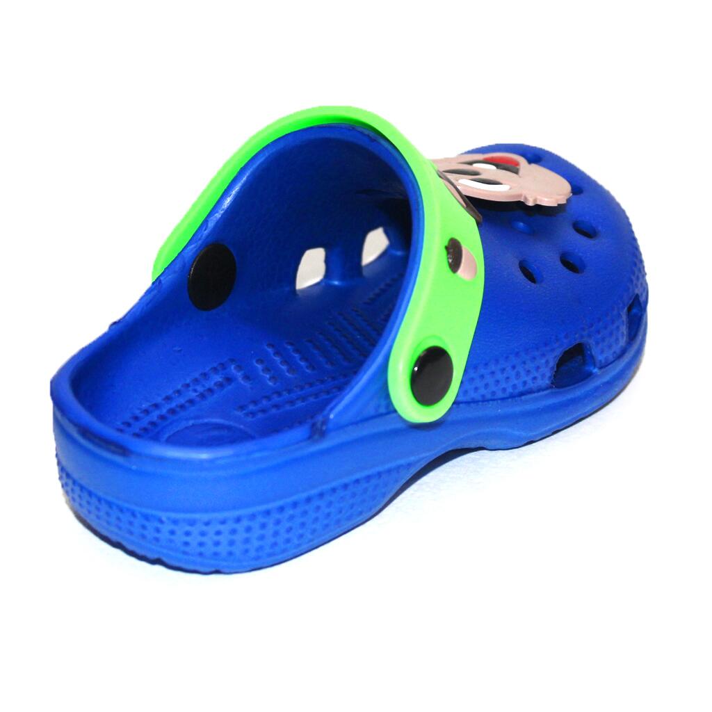 Papuci/saboti, clogs, pentru copii, spuma EVA, albastru si verde, marimea 28, Jose Amorales GartenVIP DiyLine