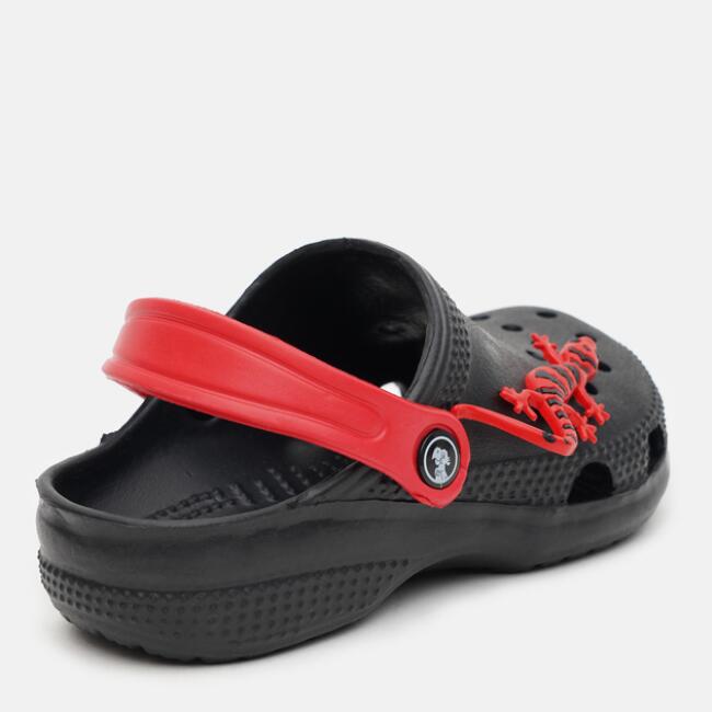 Papuci/saboti, clogs, pentru copii, spuma EVA, negru si rosu, marimea 28, Jose Amorales GartenVIP DiyLine