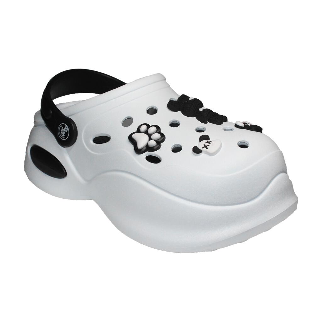 Papuci/saboti, clogs, pentru femei, spuma EVA, alb si negru, marimea 38, Jose Amorales GartenVIP DiyLine