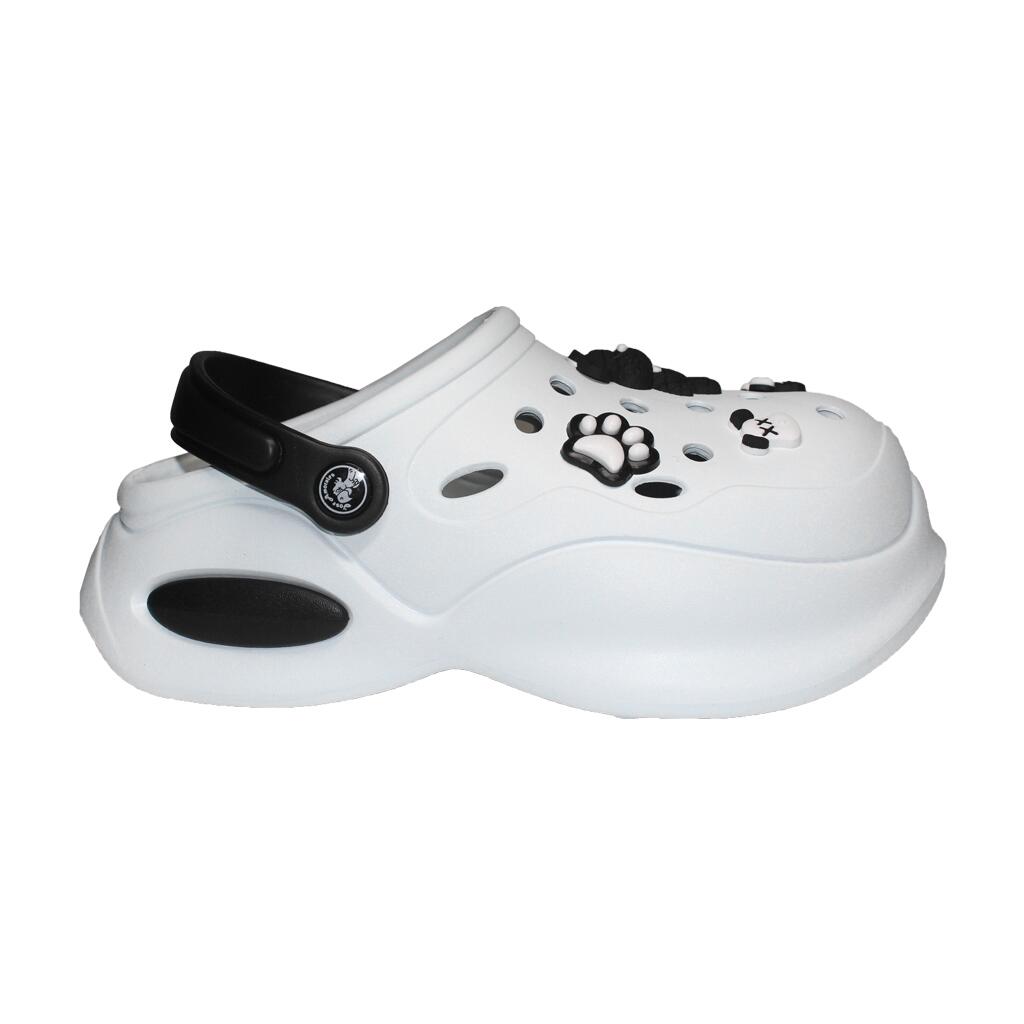 Papuci/saboti, clogs, pentru femei, spuma EVA, alb si negru, marimea 40, Jose Amorales GartenVIP DiyLine