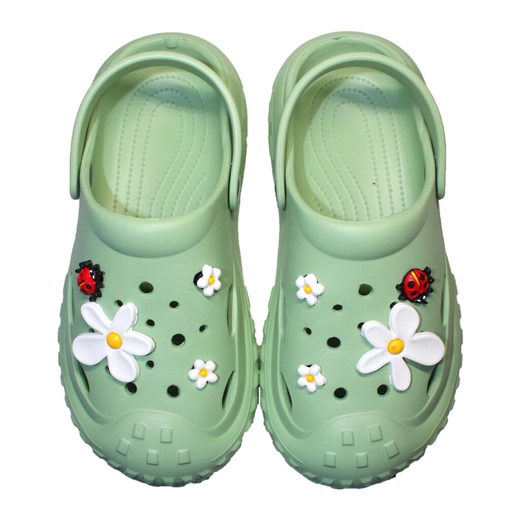 Papuci/saboti, clogs, pentru femei, spuma EVA, verde oliv deschis, marimea 40, Jose Amorales GartenVIP DiyLine