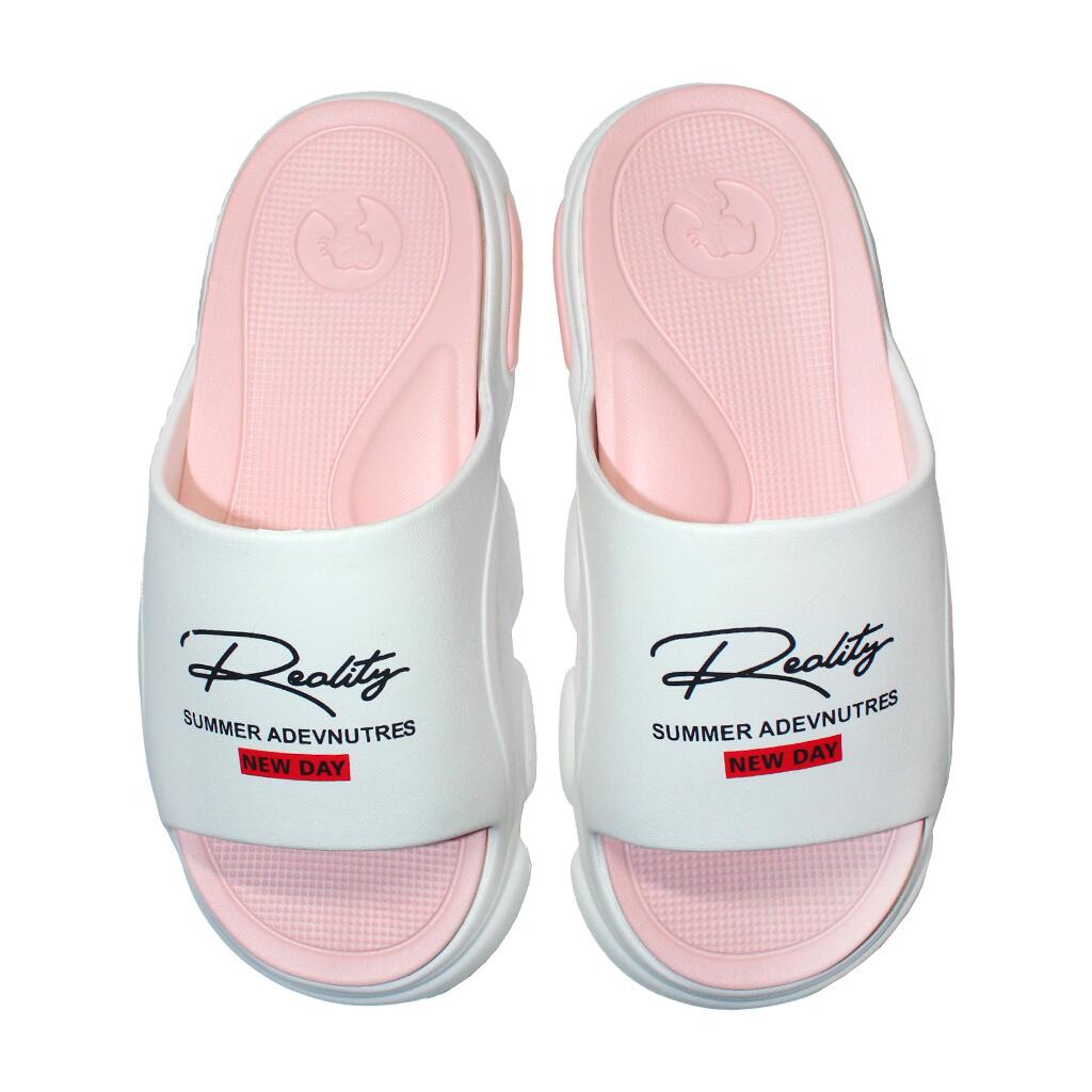 Papuci/slapi pentru femei, spuma EVA, alb si roz, marimea 39, Jose Amorales GartenVIP DiyLine