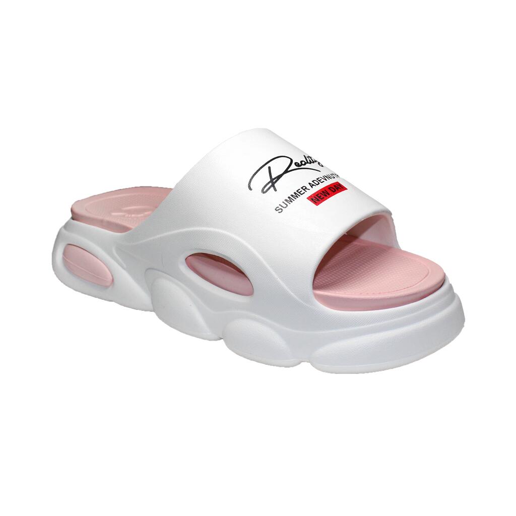 Papuci/slapi pentru femei, spuma EVA, alb si roz, marimea 39, Jose Amorales GartenVIP DiyLine