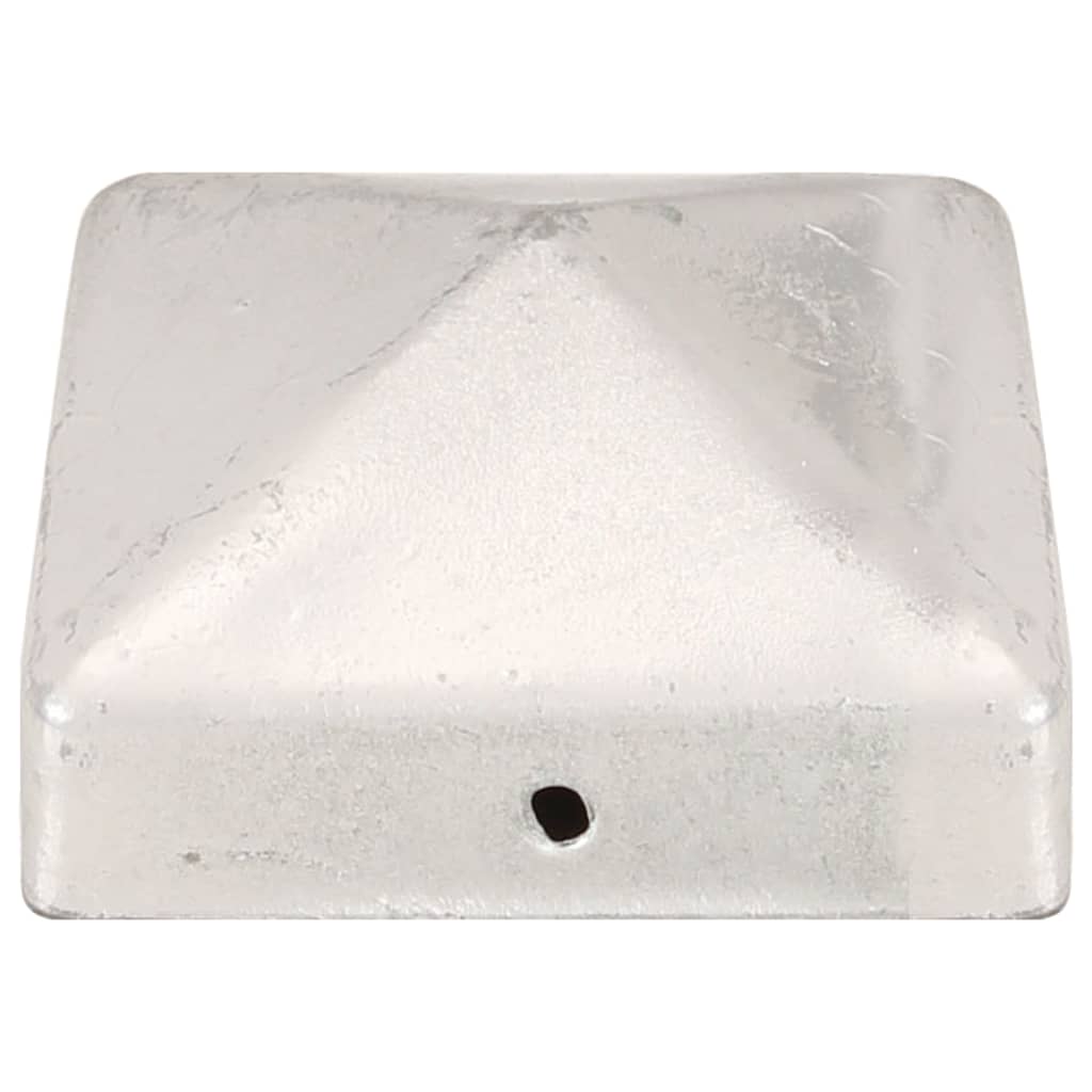Capace stâlpi de gard piramidă 6 buc. metal galvanizat 71x71 mm GartenMobel Dekor