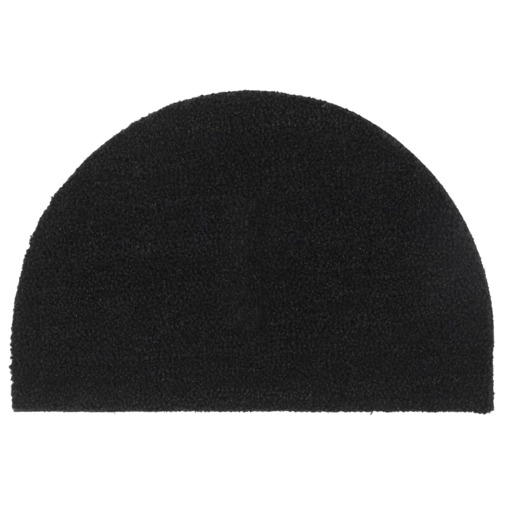 Covoraș de ușă semirotund, negru, 40x60 cm, fibre de cocos GartenMobel Dekor