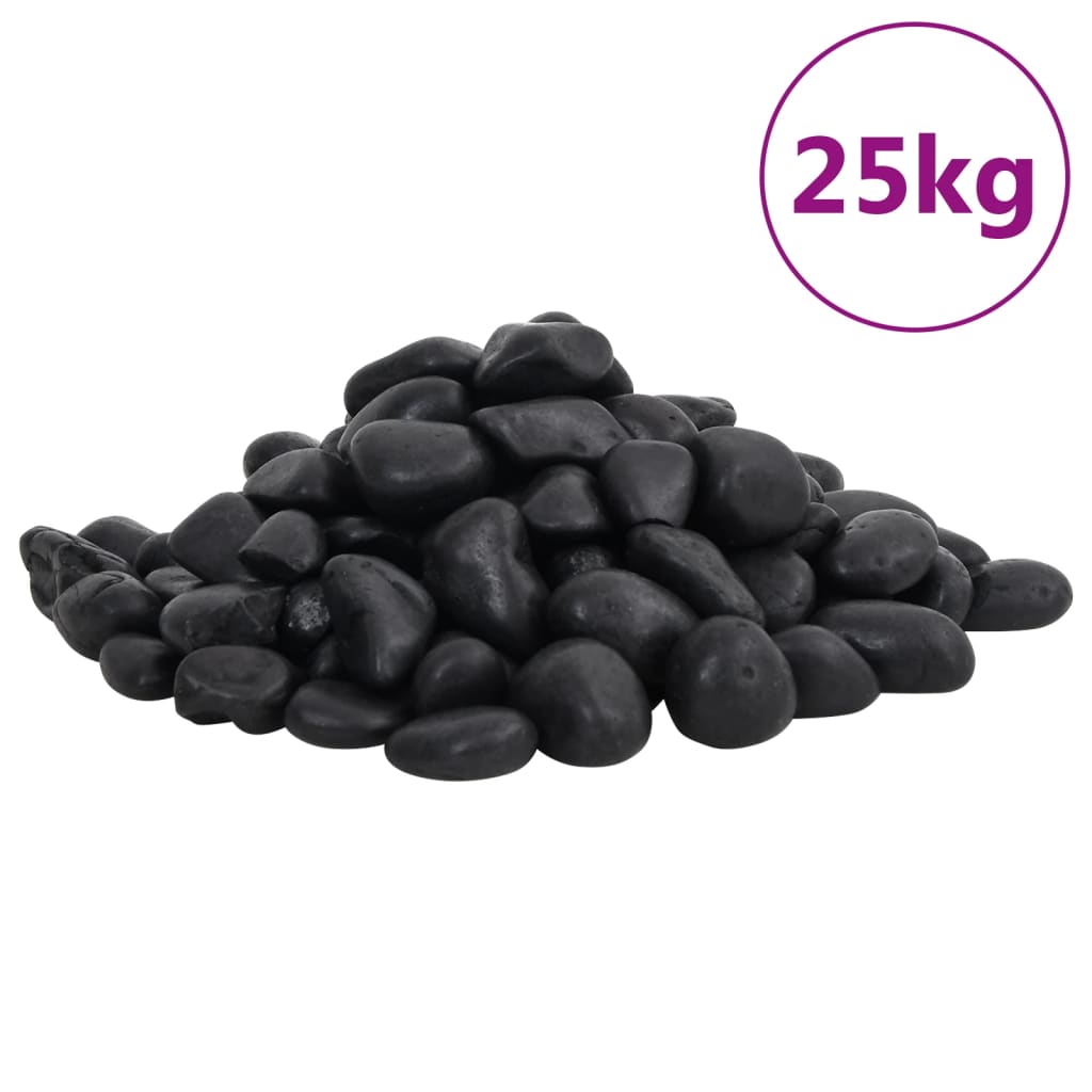 Pietricele lustruite, 25 kg, negru, 2-5 cm GartenMobel Dekor