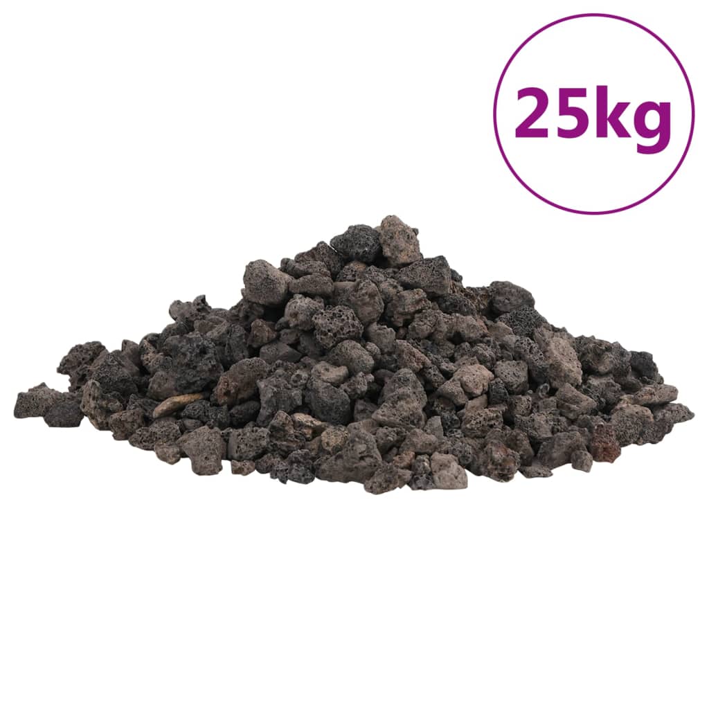 Roci vulcanice, 25 kg, negru, 1-2 cm GartenMobel Dekor