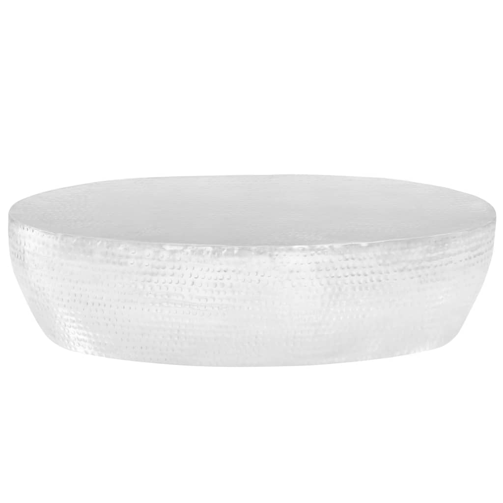 Măsuță cafea, argintiu, 100x50x28 cm aluminiu bătut la ciocan GartenMobel Dekor