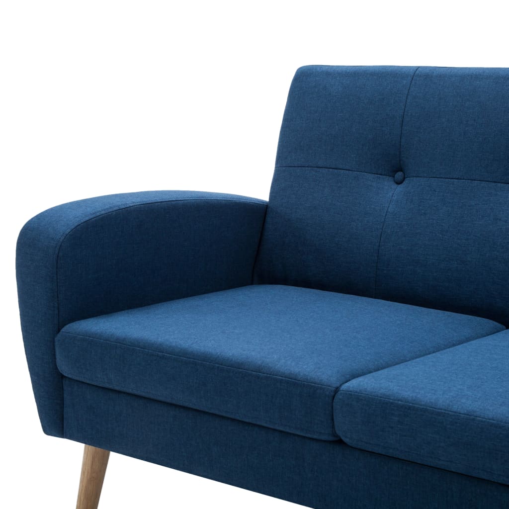 Canapea de 3 persoane, material textil, albastru GartenMobel Dekor