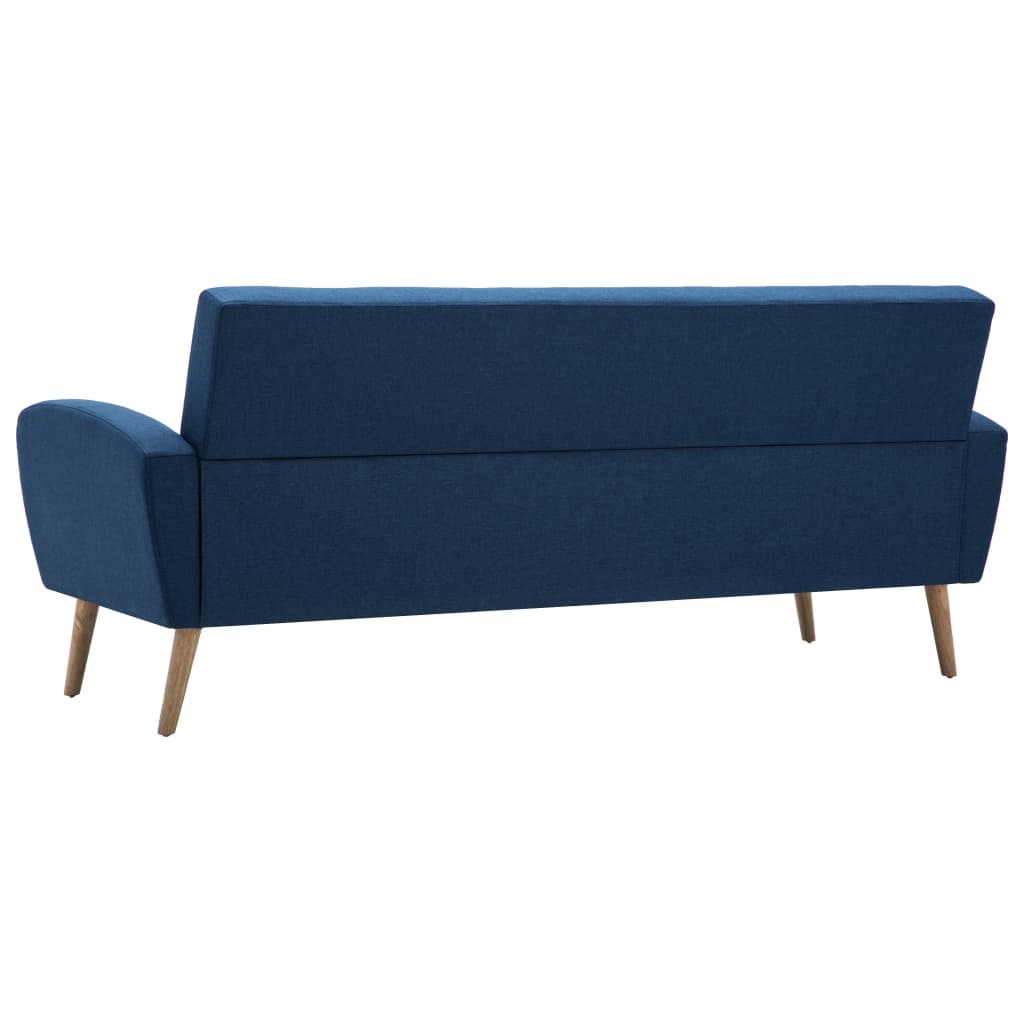 Canapea de 3 persoane, material textil, albastru GartenMobel Dekor