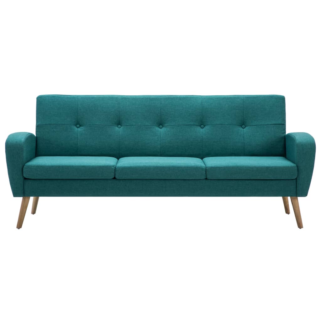 Canapea de 3 persoane, material textil, verde  GartenMobel Dekor