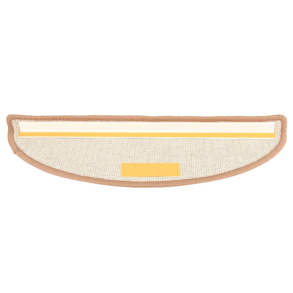 Covorașe pentru scări, 15 buc., 56x17x3 cm, maro deschis, semirotunde GartenMobel Dekor