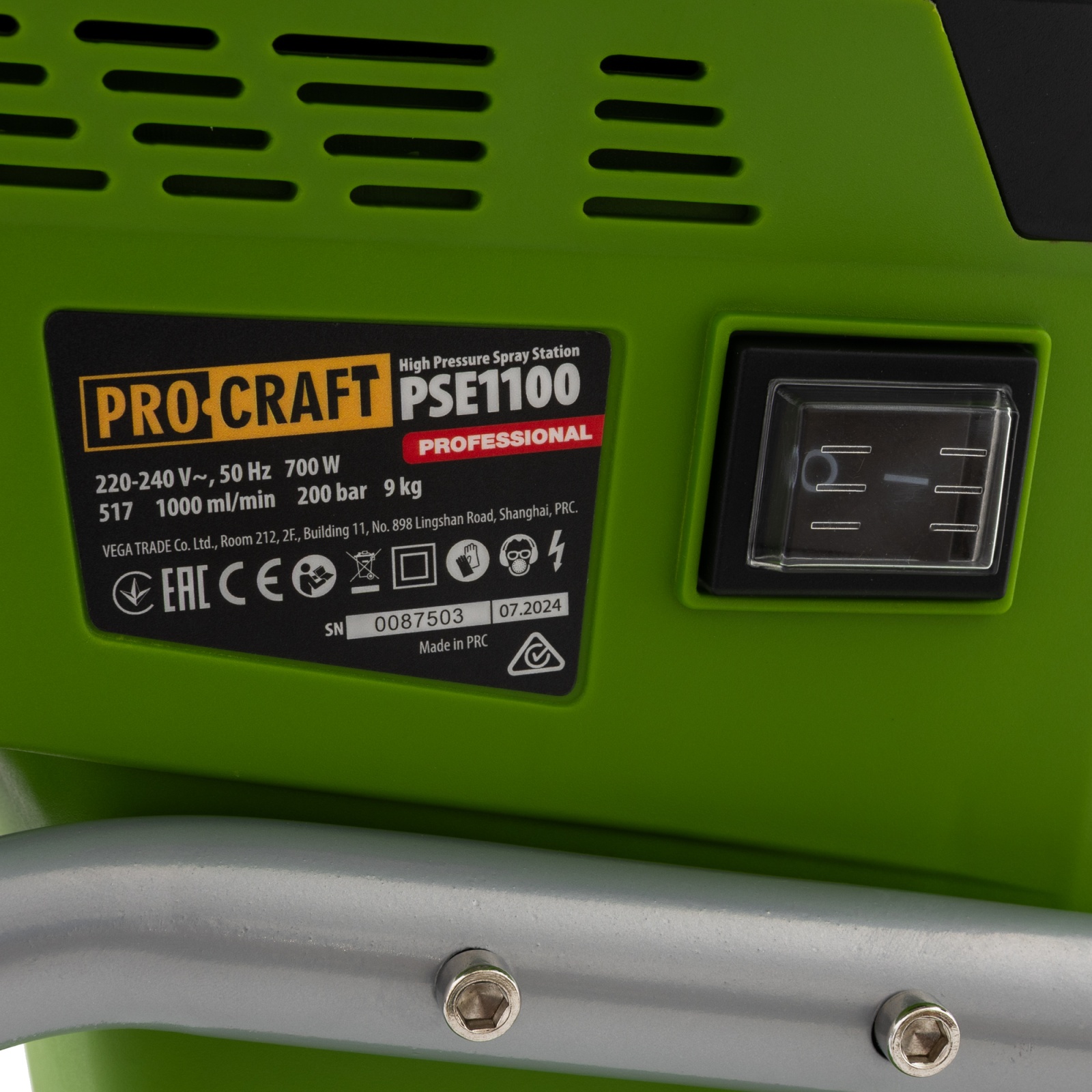Aparat de vopsit Procraft PSE1100, statie cu turbina 700W, 200 bari, Universal Innovative ReliableTools