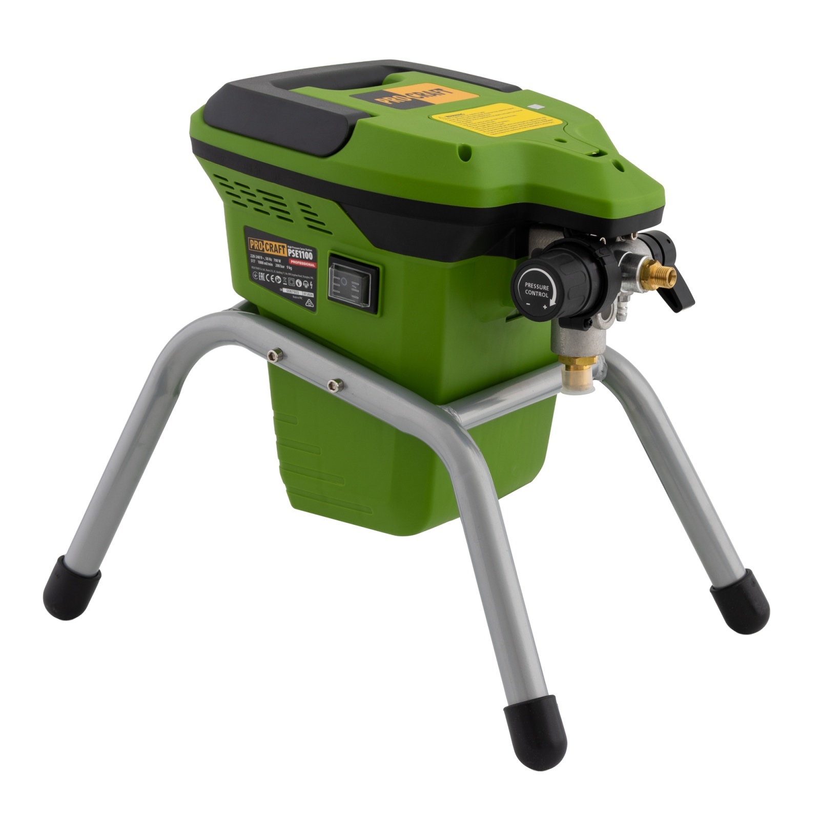 Aparat de vopsit Procraft PSE1100, statie cu turbina 700W, 200 bari, Universal Innovative ReliableTools