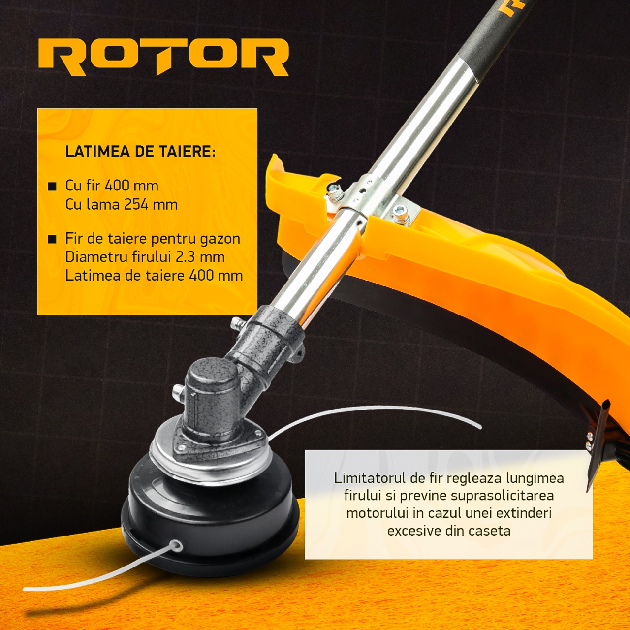 Motocoasa pe benzina R5500 ROTOR 4.7 CP , 5500 Watti Innovative ReliableTools