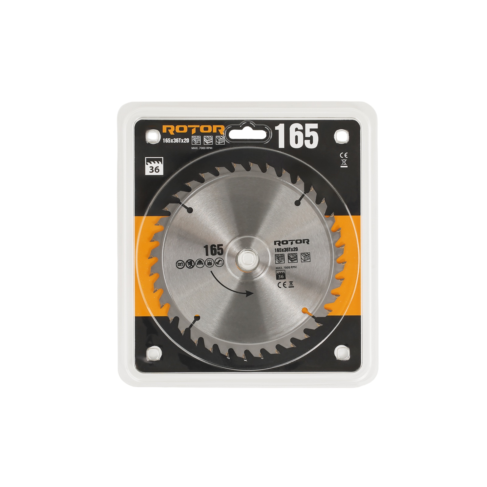 165x20 36T disc de taiat lemnul ROTOR Innovative ReliableTools