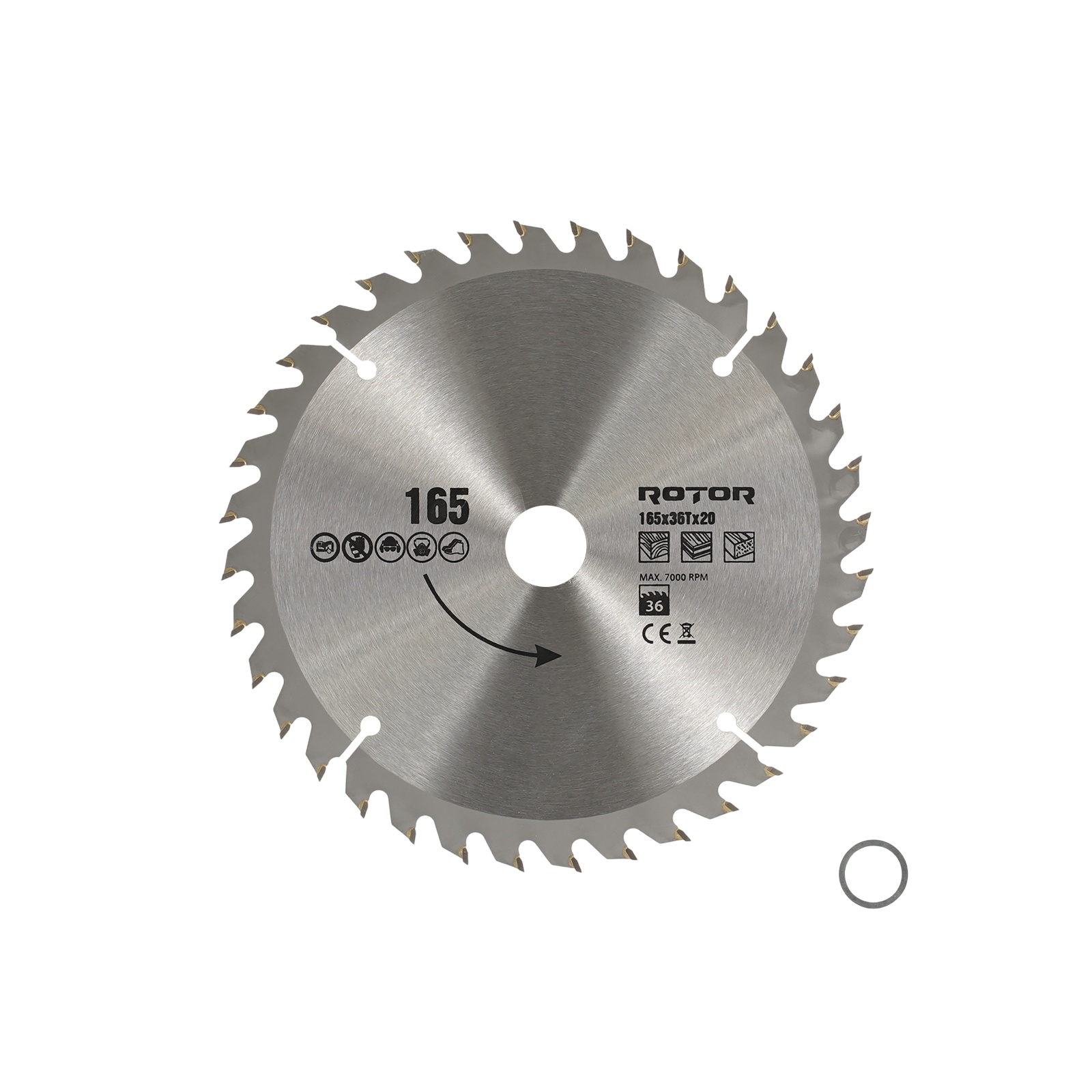 165x20 36T disc de taiat lemnul ROTOR Innovative ReliableTools