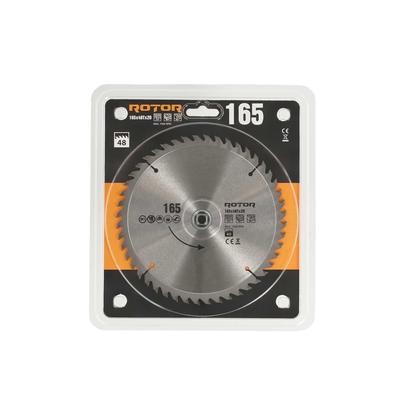 165x20 48T disc de taiat lemnul ROTOR Innovative ReliableTools