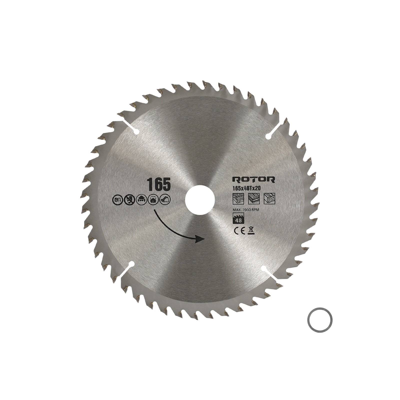 165x20 48T disc de taiat lemnul ROTOR Innovative ReliableTools