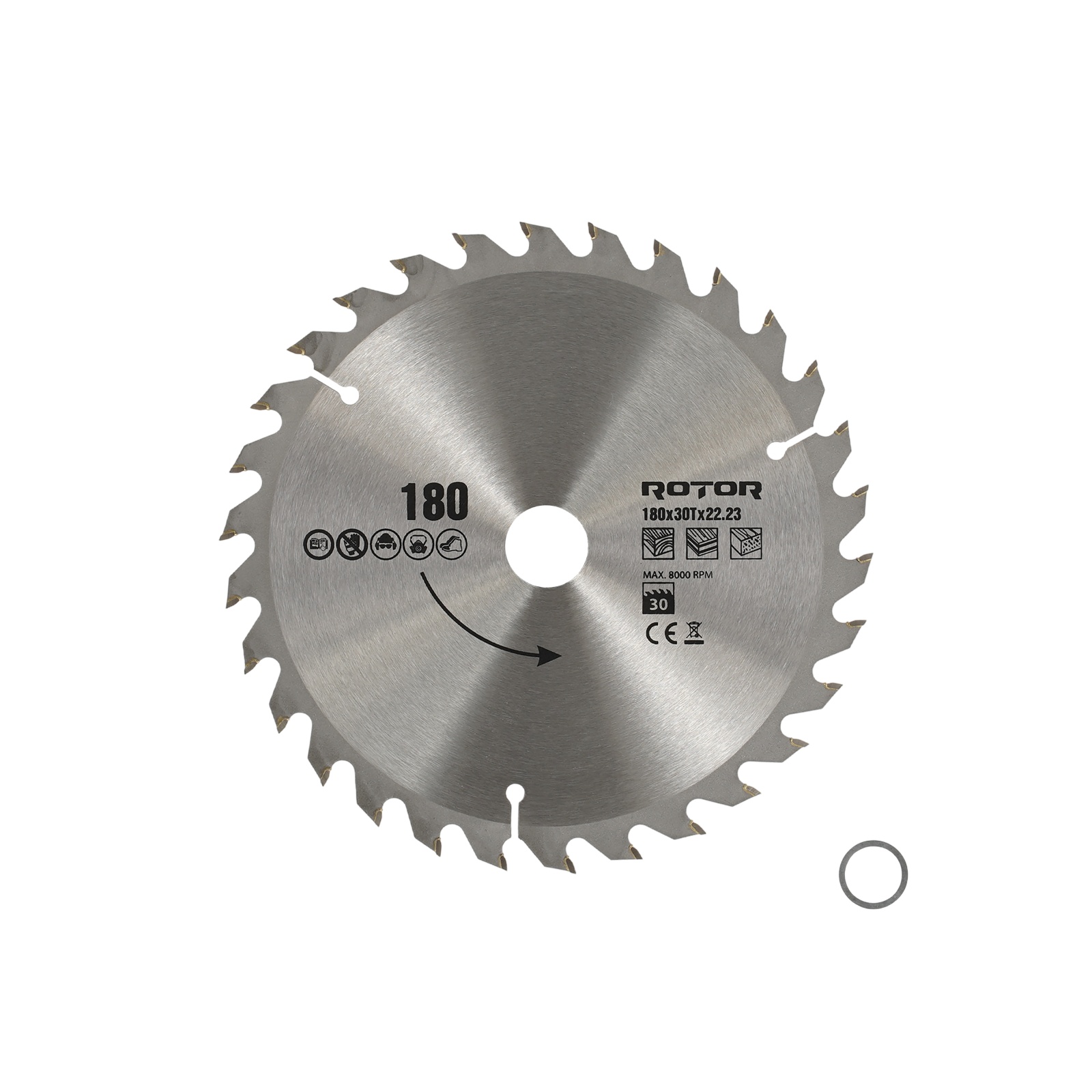 180X22.23 30T disc de taiat lemnul ROTOR Innovative ReliableTools