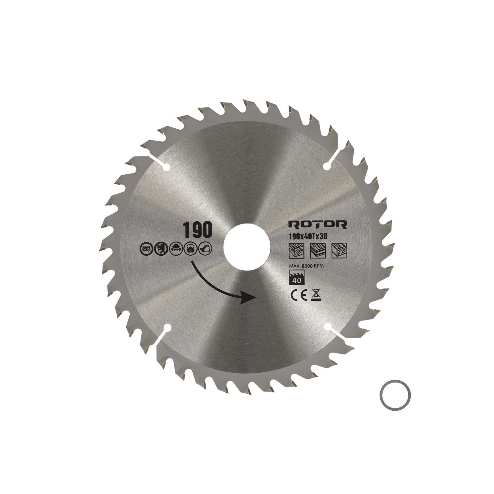 190X30 40T disc de taiat lemnul ROTOR Innovative ReliableTools