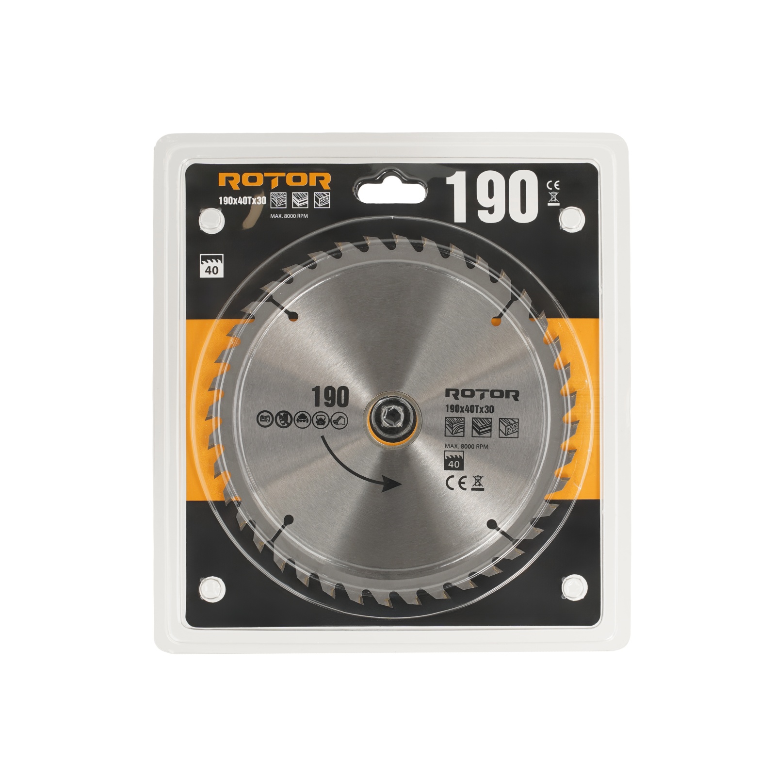 190X30 40T disc de taiat lemnul ROTOR Innovative ReliableTools