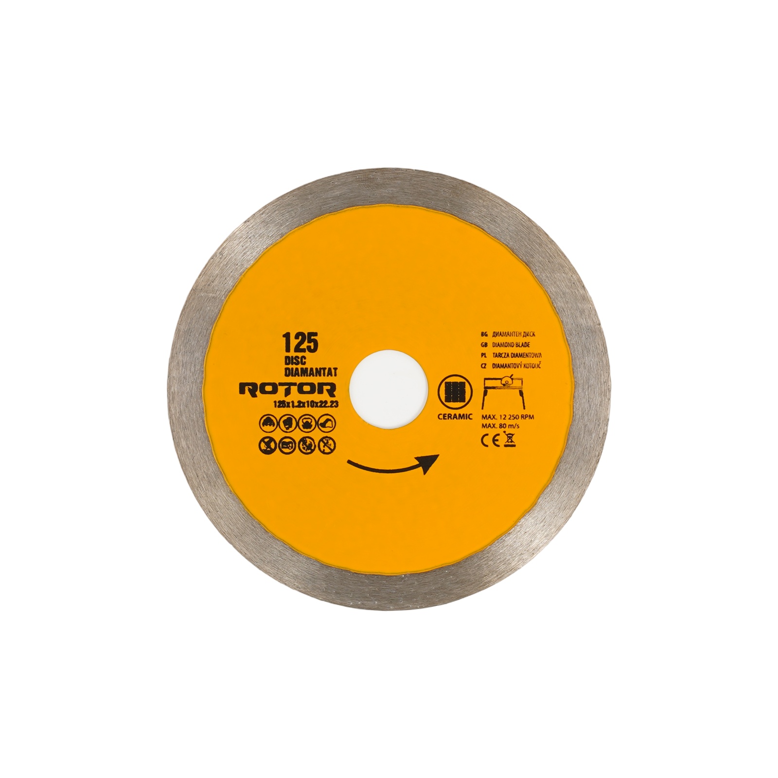 DISC DIAMANTAT 125x1.2x10x22.23 Continuu Rotor Innovative ReliableTools