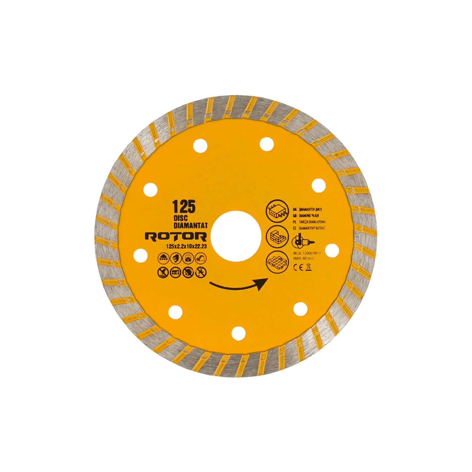 DISC DIAMANTAT 125x2.2 x10x22.23 Turbo Rotor Innovative ReliableTools