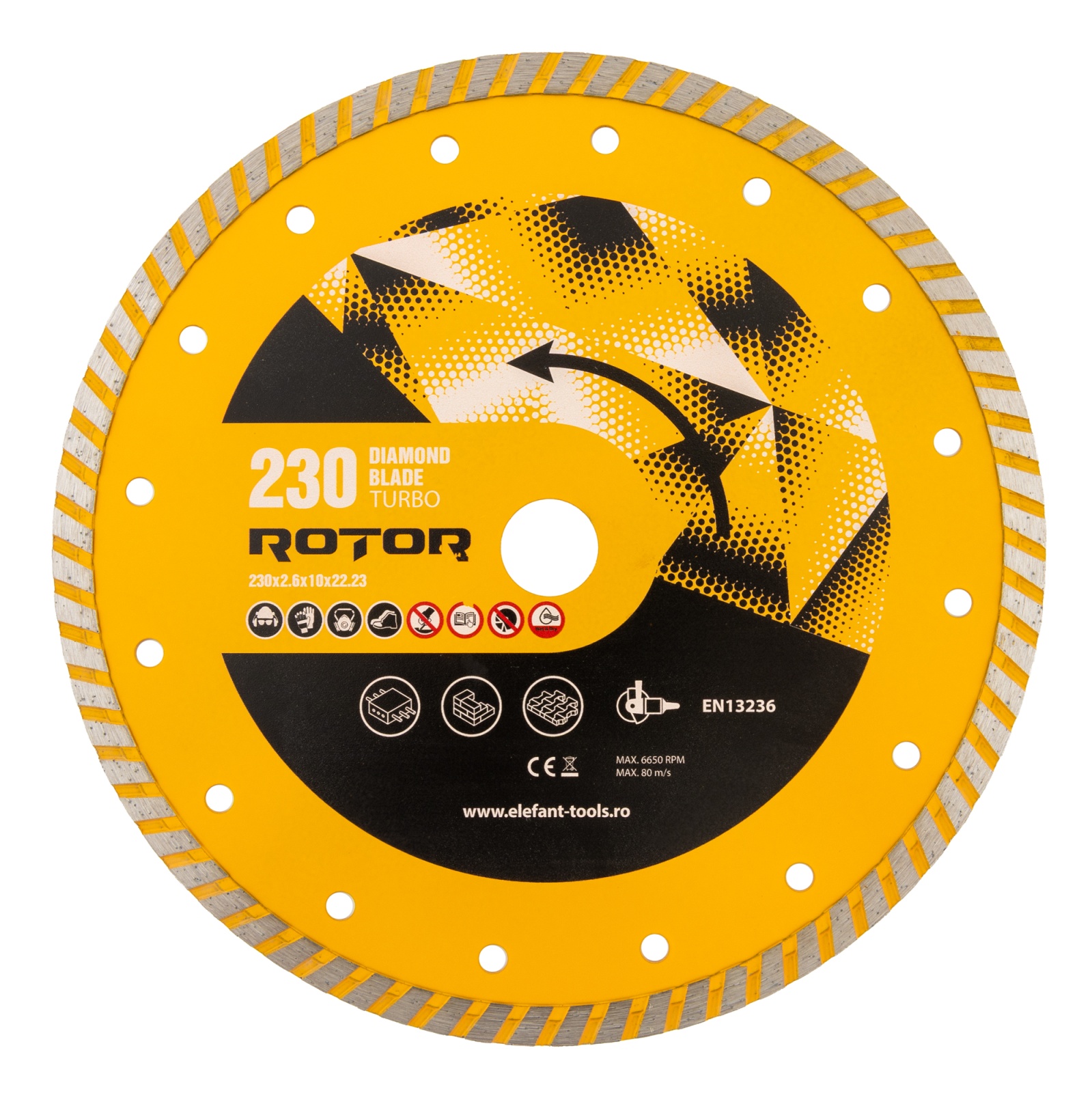 DISC DIAMANTAT 230x2.6x10x22.23 Turbo Rotor Innovative ReliableTools