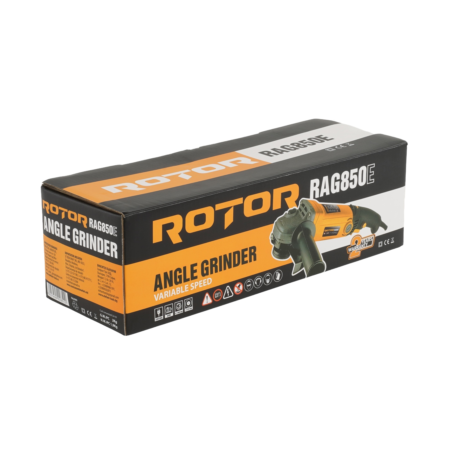 Flex Polizor unghiular cu Variator ROTOR RAG850E, 850 W, 11000 rpm, 125 mm Innovative ReliableTools