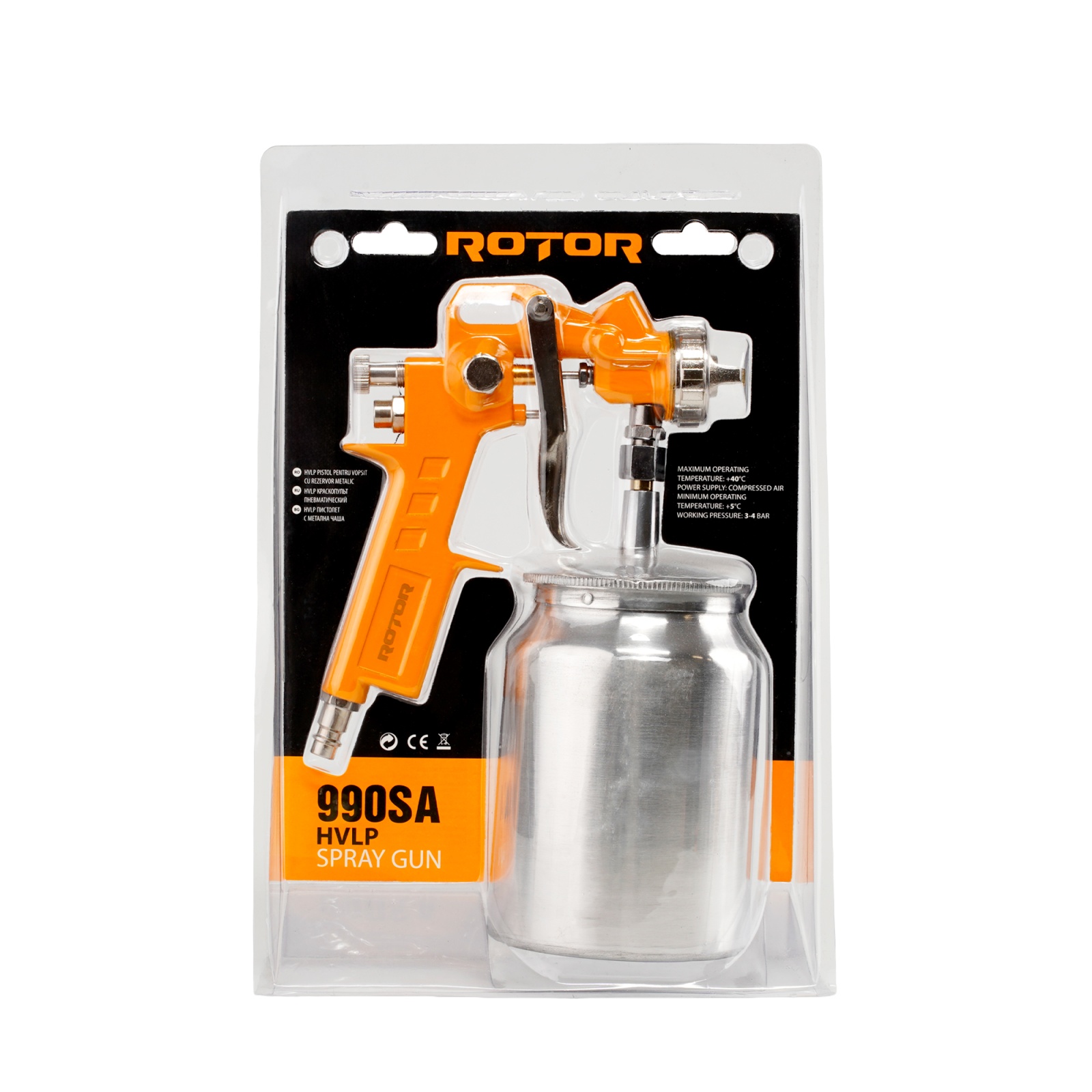 990SA Pistol vopsea metal compresor rezervor metalic ROTOR Innovative ReliableTools