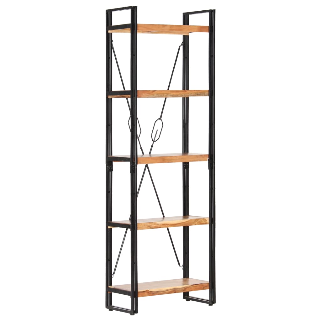 Bibliotecă cu 5 rafturi, 60 x 30 x 180 cm, lemn masiv de acacia GartenMobel Dekor