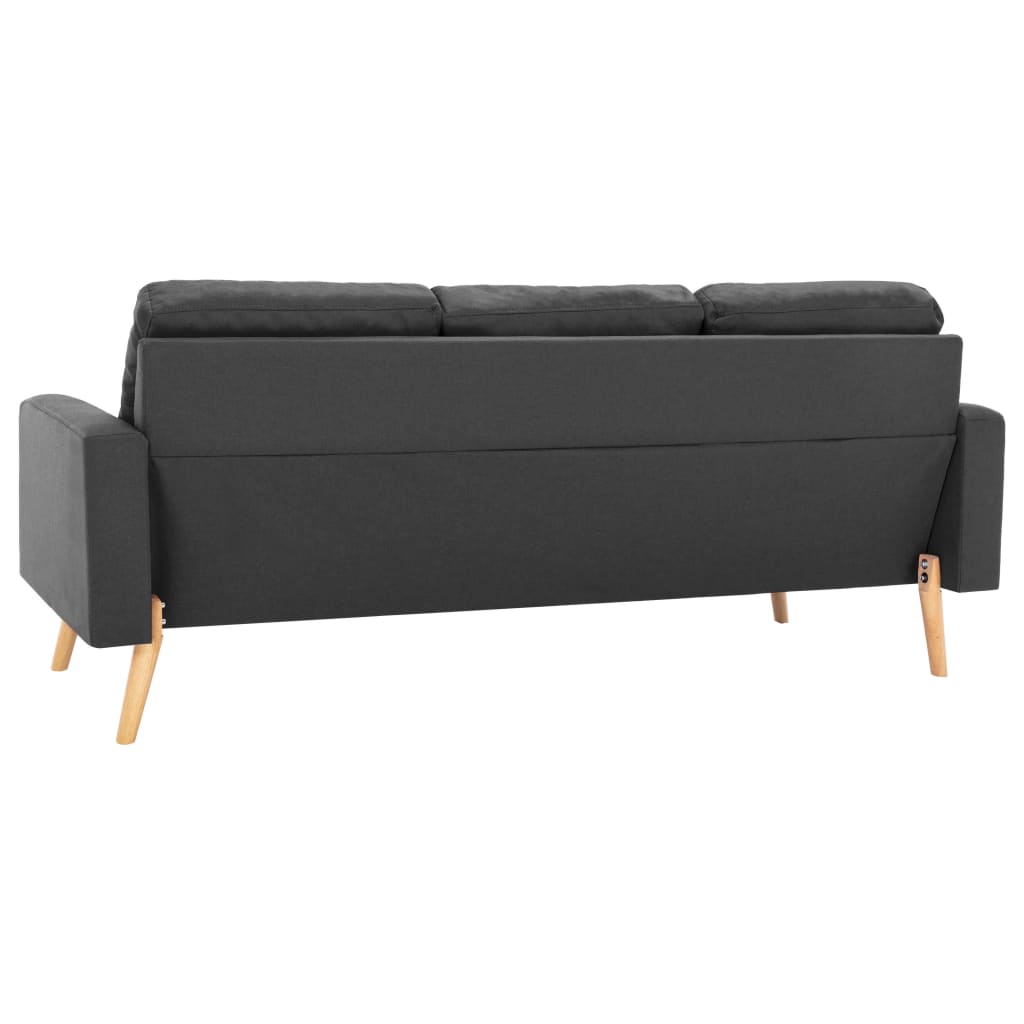 Canapea cu 3 locuri, gri închis, material textil GartenMobel Dekor