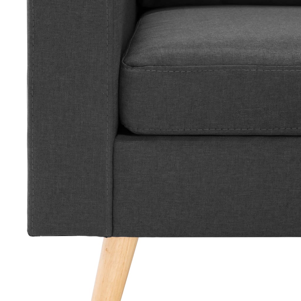 Canapea cu 3 locuri, gri închis, material textil GartenMobel Dekor