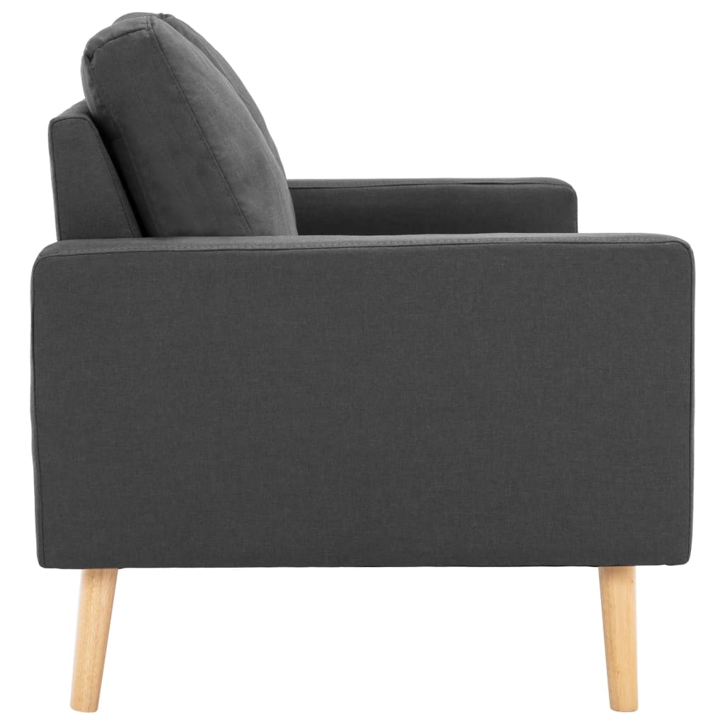 Canapea cu 3 locuri, gri închis, material textil GartenMobel Dekor