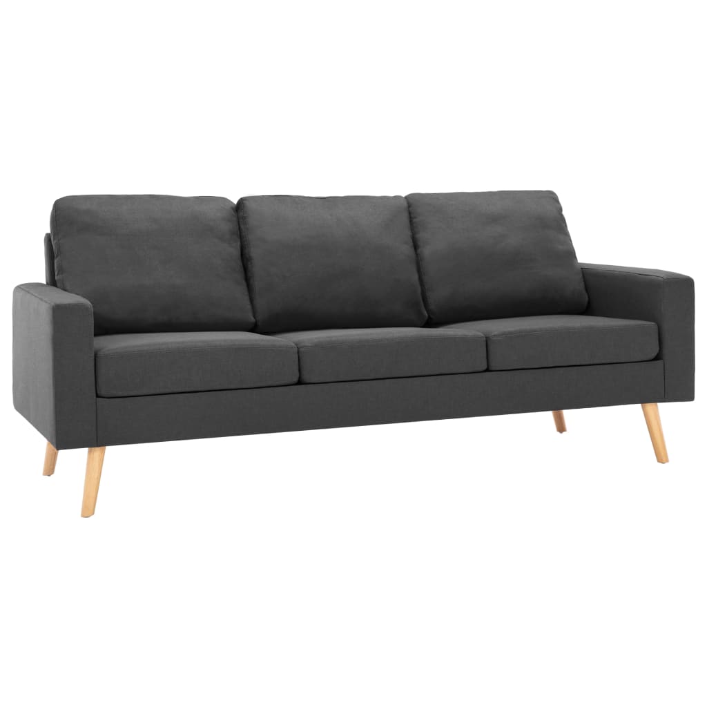 Canapea cu 3 locuri, gri închis, material textil GartenMobel Dekor