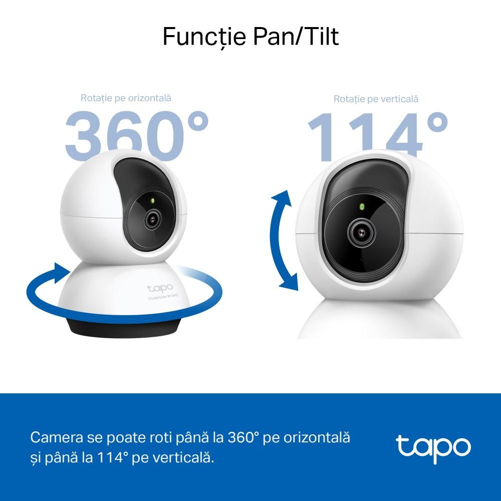 Camera supraveghere Tp-Link WiFi Pan Tilt 4MP microfon card - TAPO C220 SafetyGuard Surveillance