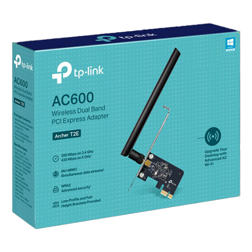 Placa de retea Wireless TP-Link Archer T2E AC600 Dual-Band PCIe SafetyGuard Surveillance