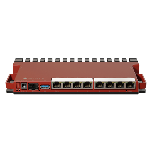 Router 8 porturi Gigabit, 1 port PoE IN, 1 port PoE Out, SFP 2.5G, NAND, USB, 1U - MikroTik L009UiGS-RM SafetyGuard Surveillance